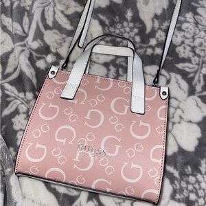 Pink Guess crossbody purse